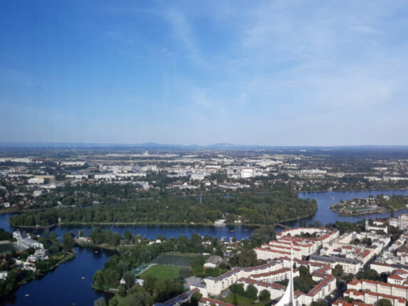 Blick auf die Donaustadt von Oben