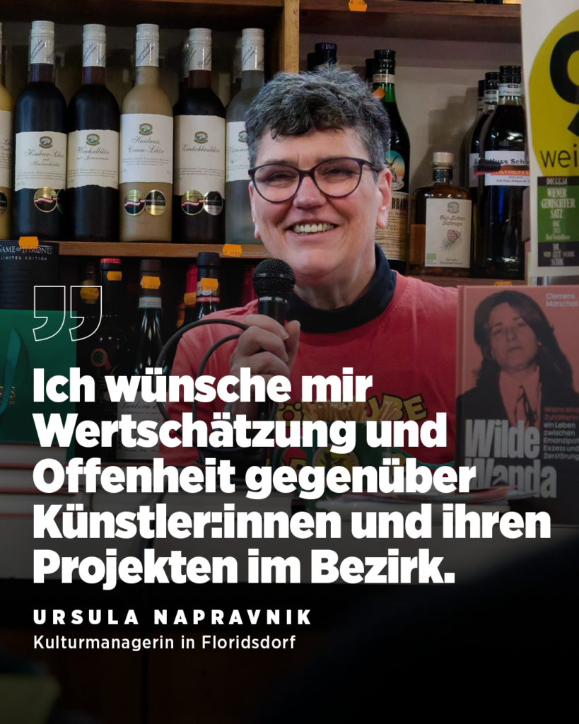 Die Kulturmanagerin Ursula Napravnik sorgt für Diversität im kulturellen Leben Floridsdorfs. Weltfrauentag 2026