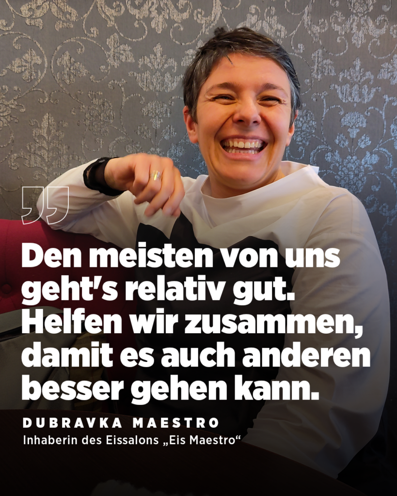 Dubravka Maestro betreibt in der Pragerstraße 8 einen der besten Eissalons in Wien. Weltfrauentag 2026